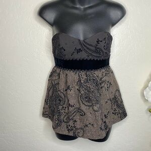 Tibi Strapless Peplum Top Size 6
